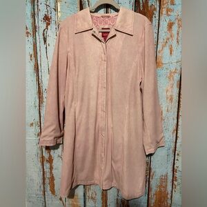 Vintage Esprit Light Pink Midi Trench Lightweight Jacket